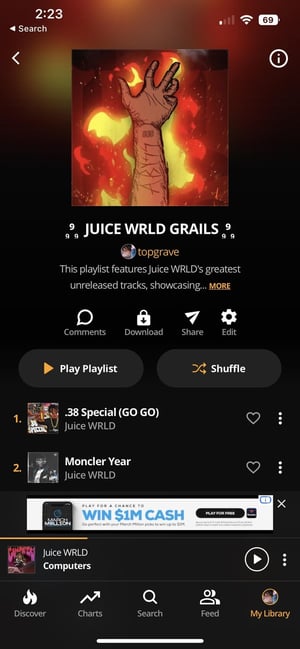 This is the Avatar Image for the Juicewrld (300) AI Voice and Text to Speech Generator